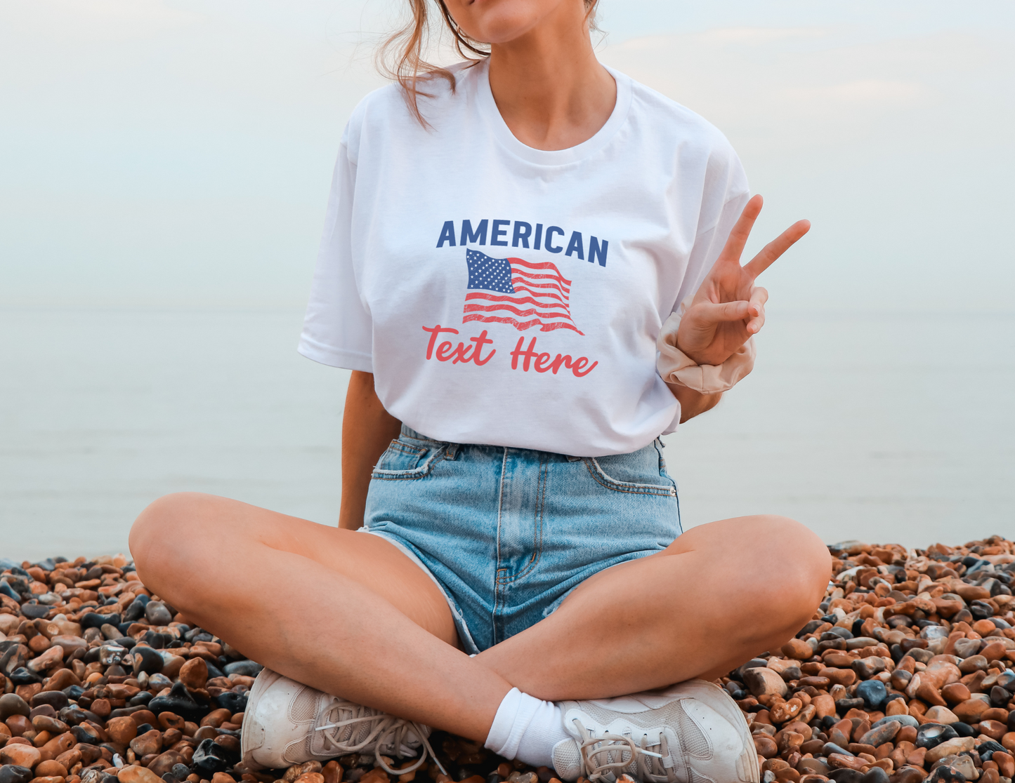 American Text Here Customizable Shirt