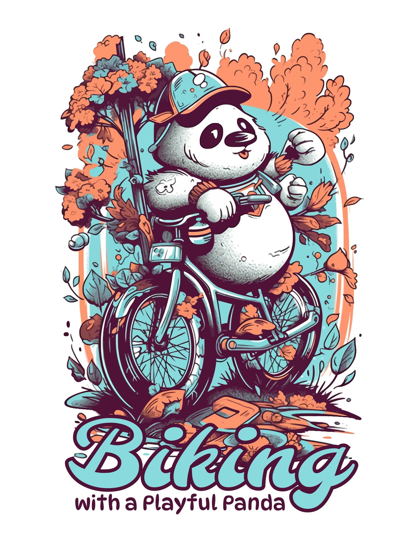 Biking With A Playful Panda