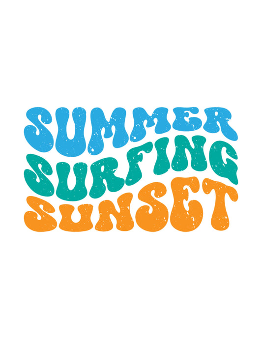 Summer Surfing Sunset